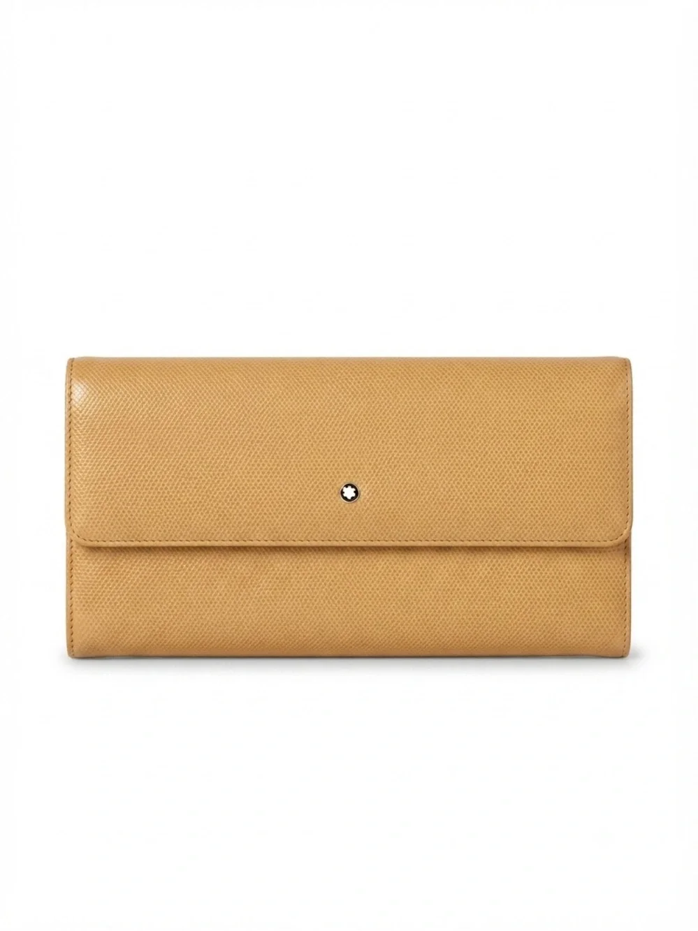 Montblanc Beige Embossed Leather Long Wallet – Pristine Condition